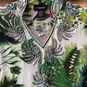 Ashro Heritage Tunic Embellished Beaded Blouse 10